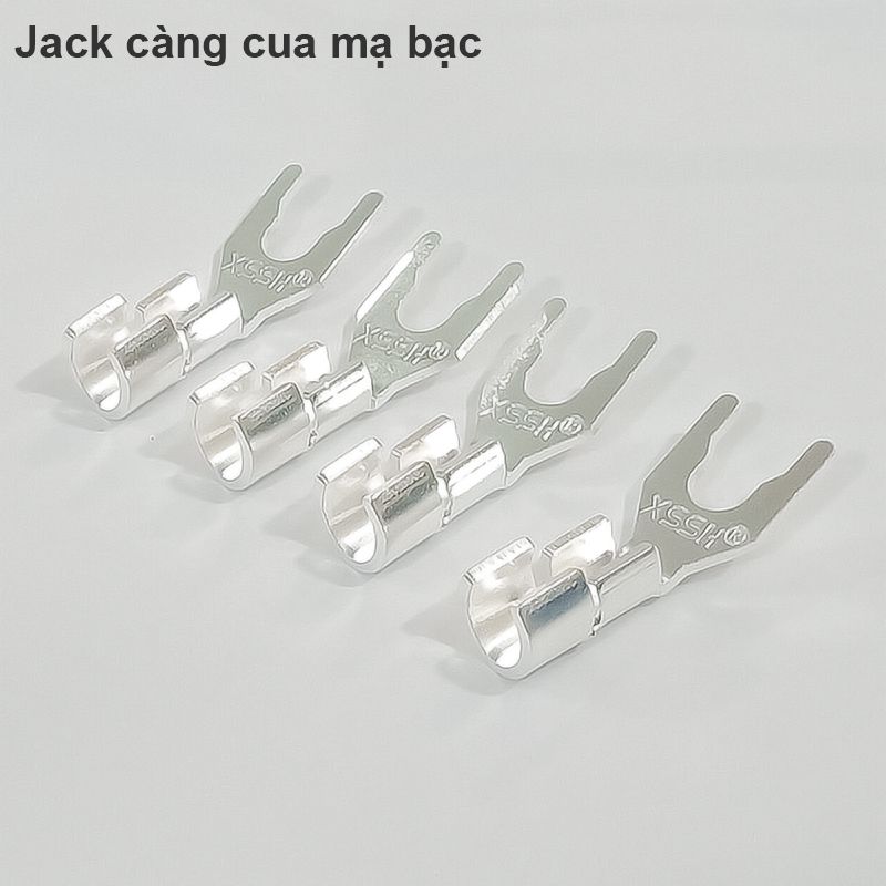 Giắc âm thanh càng cua mạ bạc cho Loa Ampli 1 chiếc