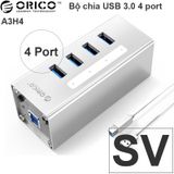  Bộ chia USB 3.0 4 cổng nguồn ngoài 12V vỏ nhôm orico A3H4 