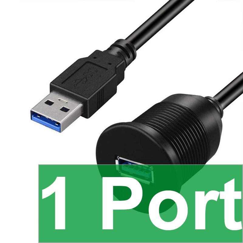  Cáp nối dài USB 3.0 1 mét lắp bảng điều khiển 2 cổng - USB 3.0 Flush Mount Cable Dual port 