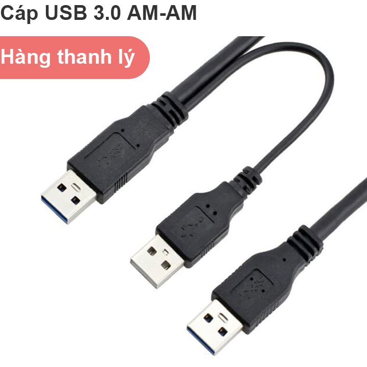 Cáp chữ Y USB 3.0 to USB 0.6m cho HDD box, HDD Docking