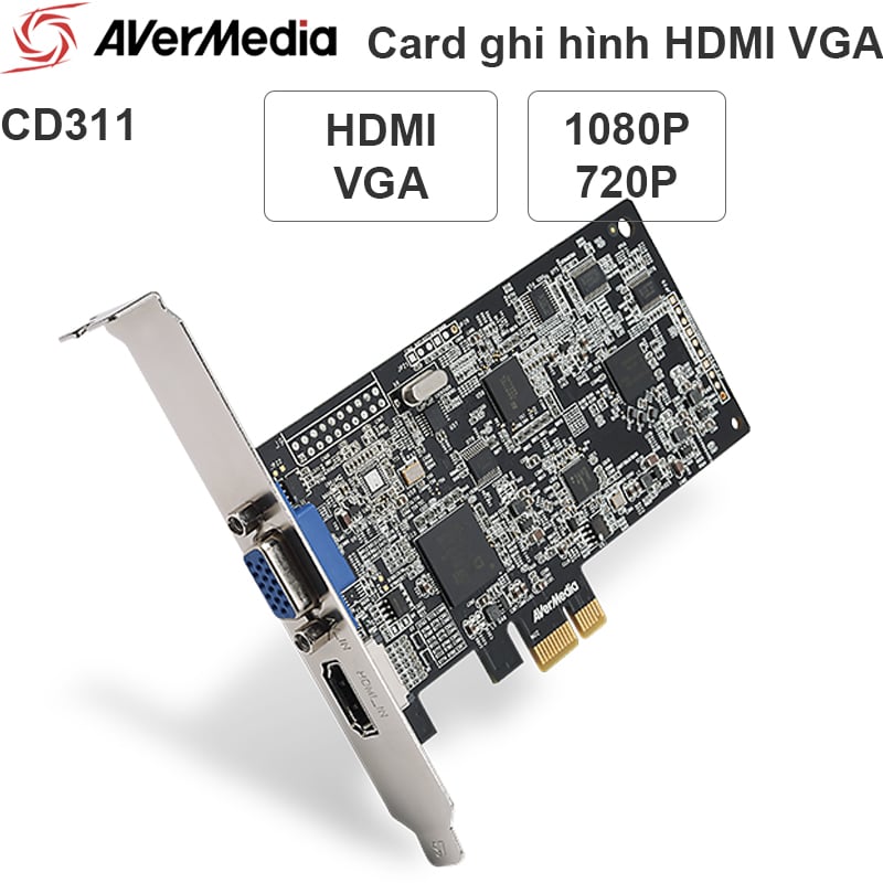 Card ghi hình cổng VGA và HDMI full HD 1080P60Hz Avermedia CD311