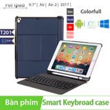  Bàn phím bao da Bluetooth cho iPad Air Air 2 Pro 9.7 gen 6 New iPad 2018 BOW T201 