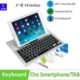  Bàn phím bluetooth rời có đèn LED cho Smartphone Tablet 4 đến 15'' kèm túi da đựng BOW BL-2088 