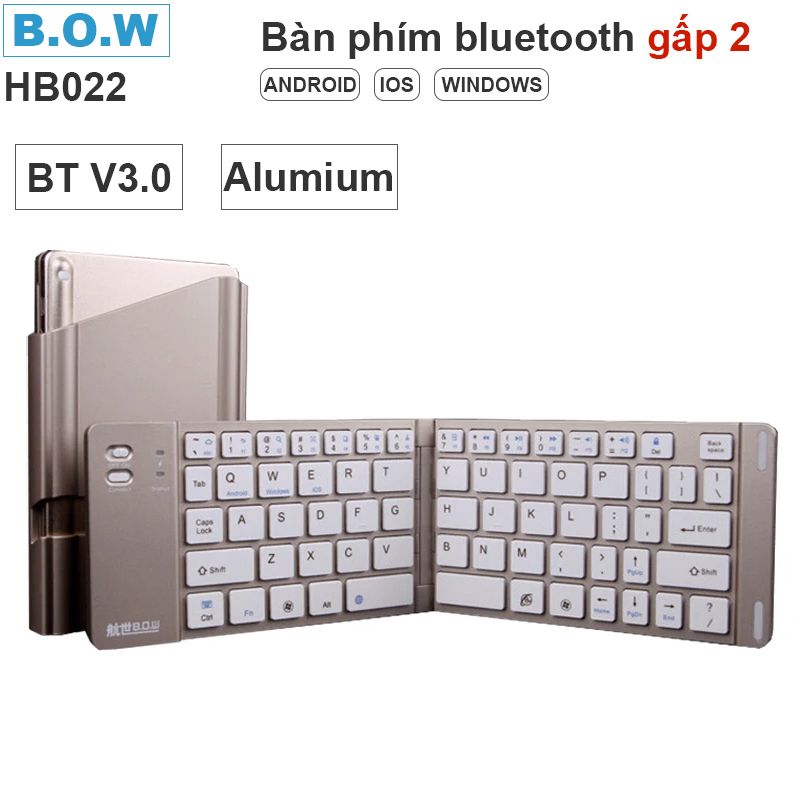 Bàn phím Bluetooth HB022 dùng cho Điện thoại Máy tính bảng Laptop..