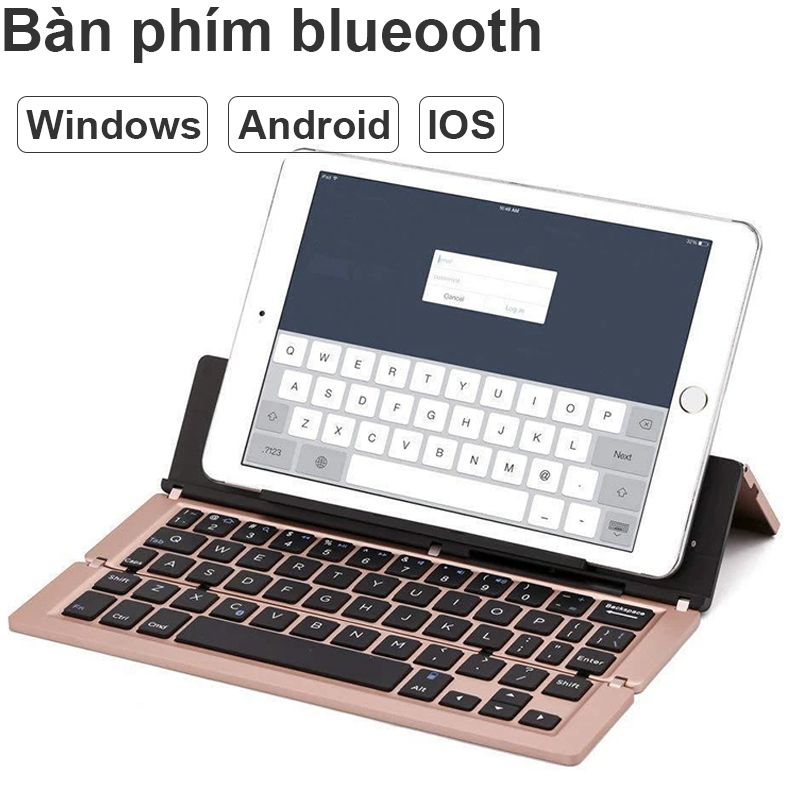  Bàn phím Bluetooth dạng gập cho iPhone iPad Android OS Window 
