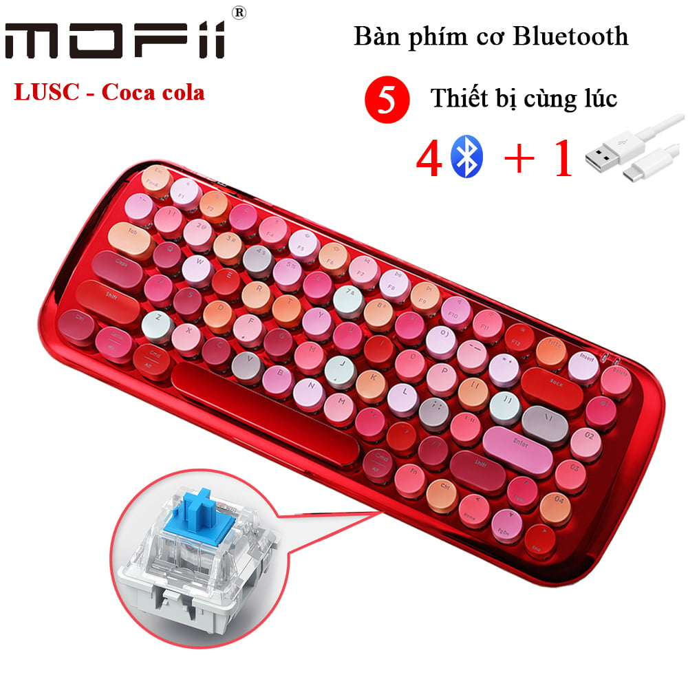 Bàn phím cơ bluetooth nhiều màu LUSC Coca cola chính hãng Mofii