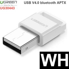 UG30443 I Trắng / USB bluetooth cắm cho Laptop Máy tính để bàn V4.0 EDR APTX Ugreen 30443 I Màu trắng