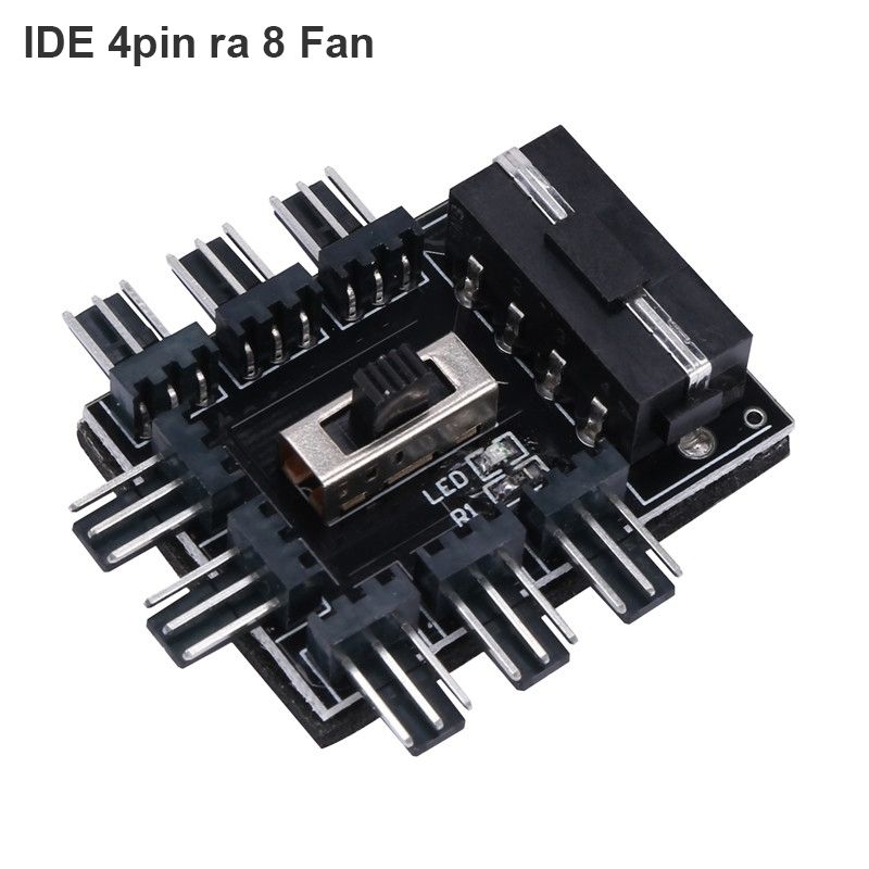 Đầu chia nguồn Molex 12V cho Fan, quạt hệ thống 8 cổng