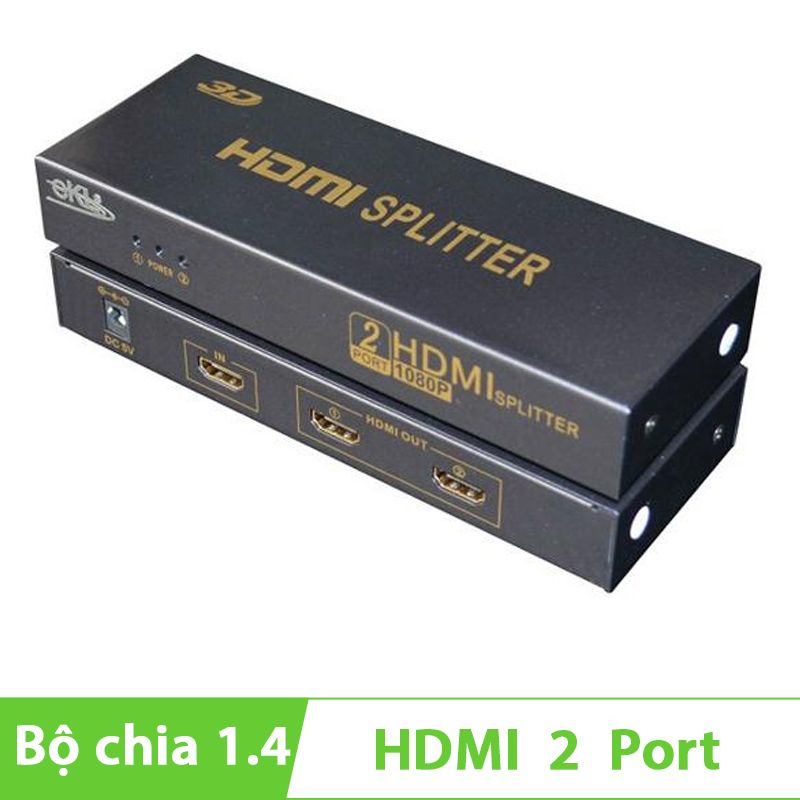 Bộ chia HDMI 1x2 | 4 Port, chuẩn 1.4- 3D EKL