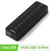 Bộ chia USB 2.0 10 cổng Orico P10-U2 hỗ trợ nguồn ngoài