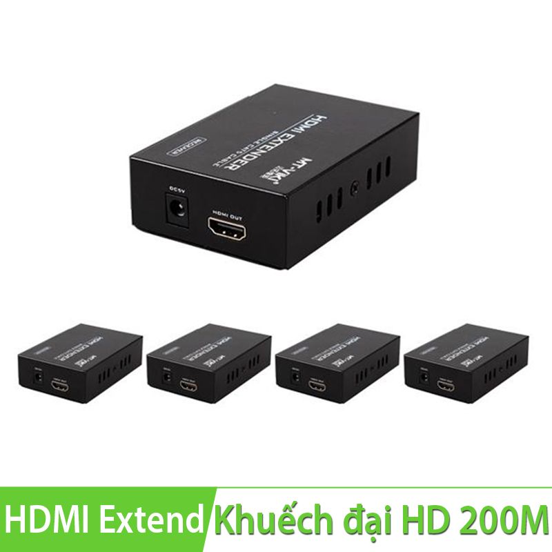 Bộ chia HDMI 1x4 khuếch đại 200M qua cáp mạng MT-ED104, Cáp HDMI phụ kiện điện tử