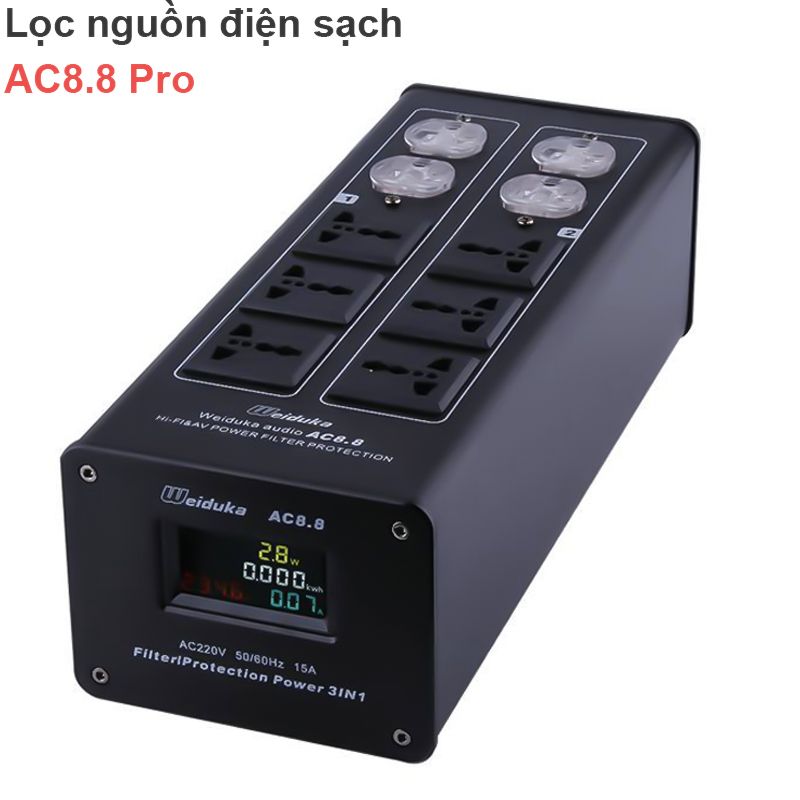 Bộ ổ cắm lọc nguồn điện sạch HIFI bảo vệ quá dòng cho thiết bị âm thanh Amplifier Loa