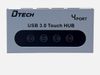 Bộ chia USB 3.0 hỗ trợ nguồn ngoài công tắc cảm ứng Dtech DT-8009