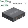 Bộ chia HDMI splitter V1.4 2 port 4K30Hz 3D Veggieg V-HD06