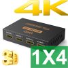 Bộ chia HDMI 1 ra 4 hỗ trợ 4K UHD