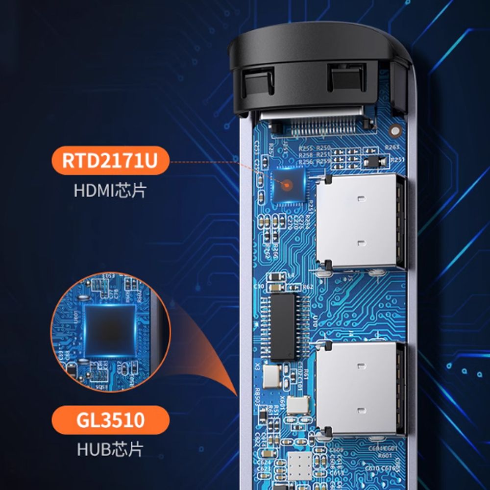  Bộ chia USB typeC ra HDMI 4K@30Hz và 4 cổng USB 3.0 chính hãng Ugreen 20197 