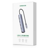  Bộ chia USB typeC ra HDMI 4K@30Hz và 4 cổng USB 3.0 chính hãng Ugreen 20197 