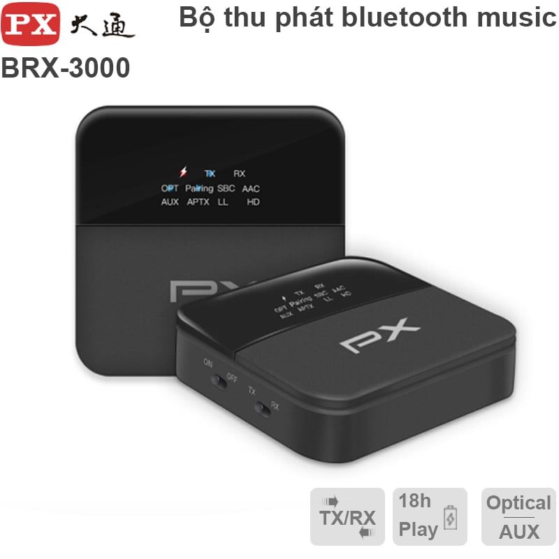 Bộ thu phát âm thanh bluetooth 5.0 transmitter & receiver HIFI âm thanh 5.1 PX BRX-3000 mini