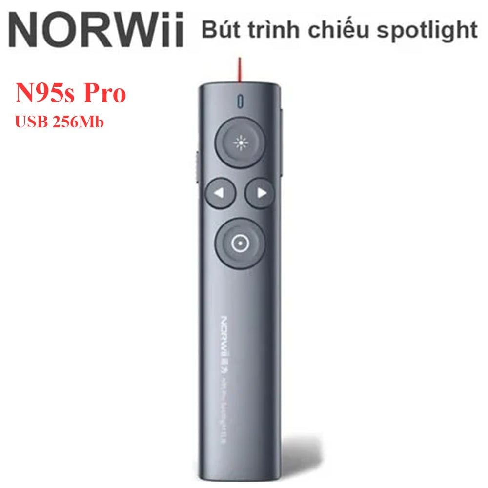 Bút trình chiếu kỹ thuật số spotlight kiêm chuột bay cho màn hình LED LCD TV Norwii N95Pro