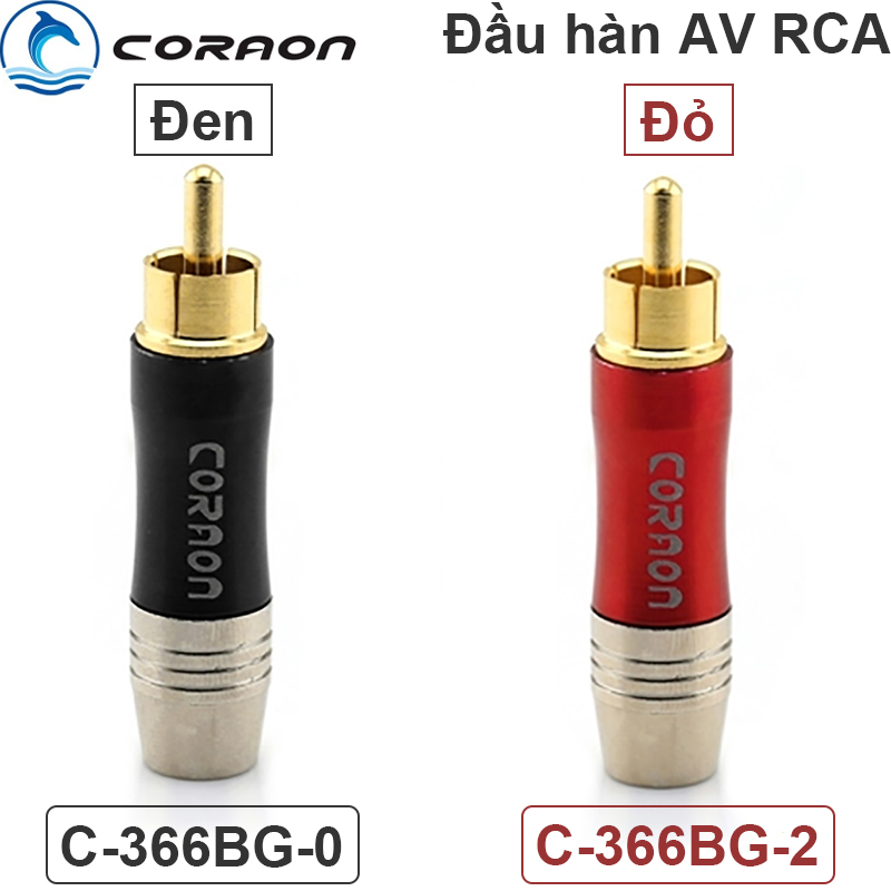 Đầu hàn jack cắm AV/RCA mạ vàng 24K Coraon C-366BG (1 chiếc)