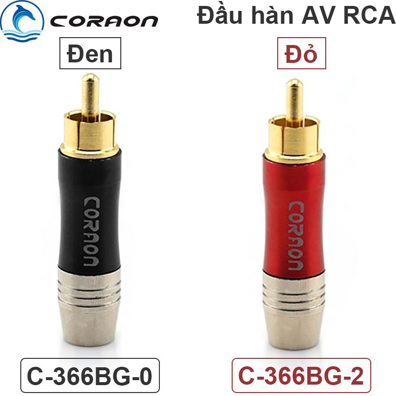 Đầu hàn jack cắm AV/RCA mạ vàng 24K Coraon C-366BG (1 chiếc)