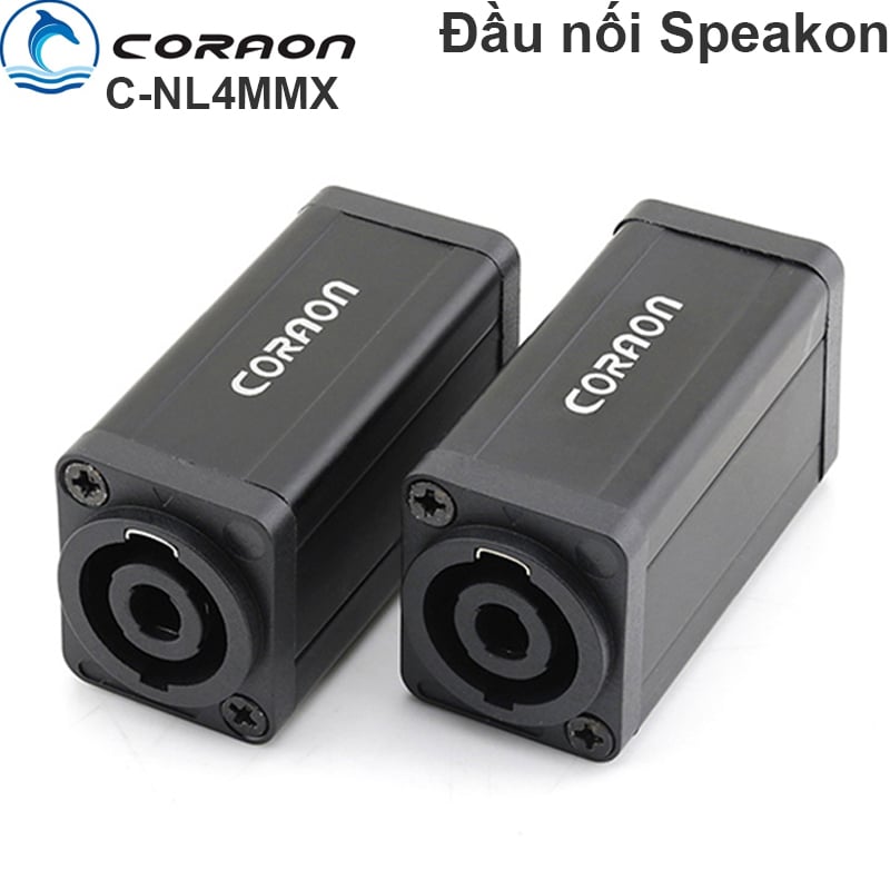 Đầu nối jack loa speakon 2 đầu cái Female 4 lõi Coraon C-NL4MMX