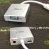 HDMI - Mini HDMI sang VGA + Audio Adapter 20Cm Z-TEK ZY-097