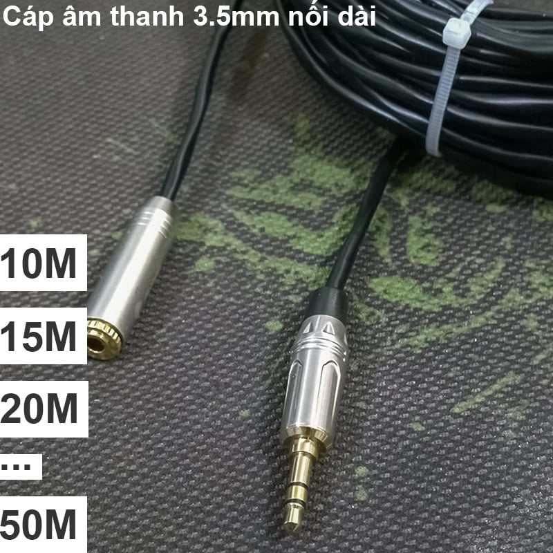 Cáp audio 3.5mm nối dài Coraon jack 3.5mm LCS3G Z-240-BG cáp NC-2B2AT 10M 15M 20M 25M 30M 40M 50M