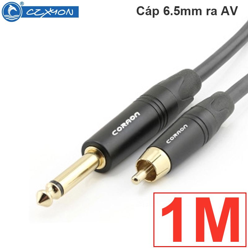  Cáp audio 6.5mm ra AV RCA Coraon Z-NP2X-B + Z-373-BG 1M 1.5M 3M 5M 10M 