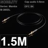 Dây cáp audio 2 đầu 3.5mm đồng tinh khiết 6N OCC mạ bạc 1.5 mét và 2 mét Nobility Mamba M-380DL