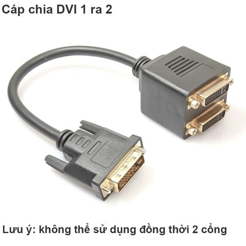 Cáp chia DVI-I Male to 2 x DVI-I Female, Cáp DVI phụ kiện điện tử