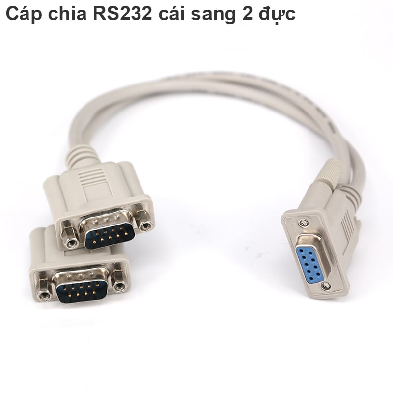 Cáp chia RS232 DB9 cái sang 2 đực 20Cm