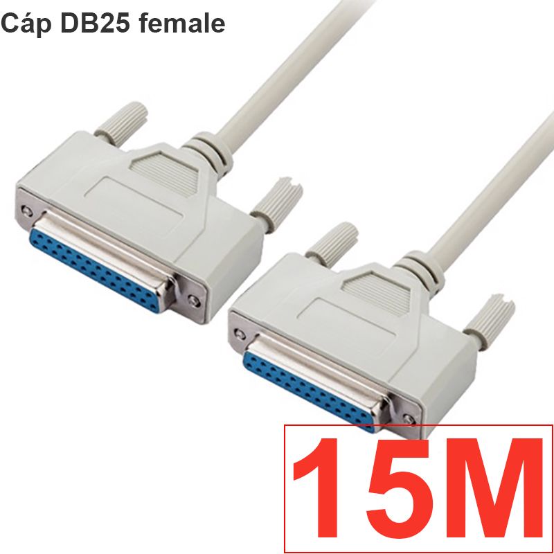  Cáp COM DB25 | Cáp RS232 25 chân cái sang cái 1M 1.5M 3M 5M 8M 10M 12M 15M 20M 25M 30M 40M 