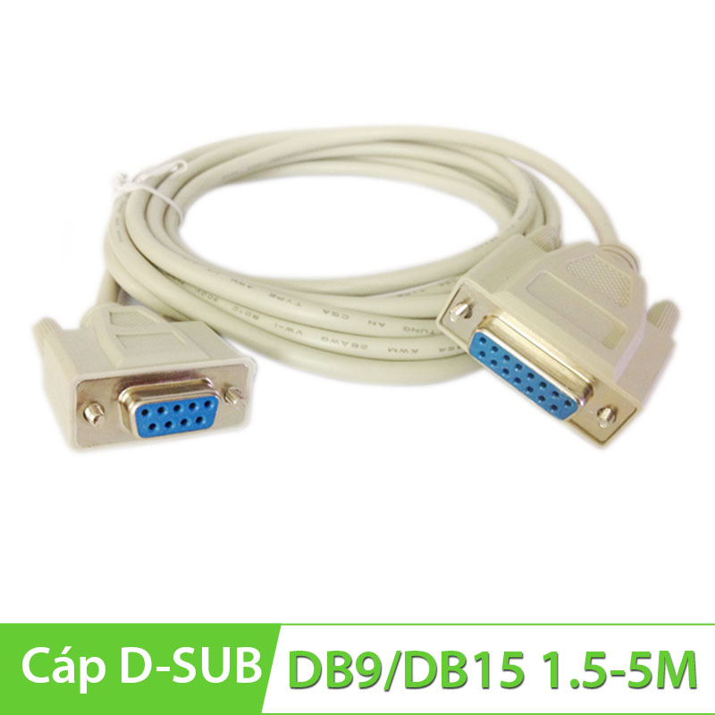 Cáp com DB9F to DB15F (âm sang âm) 2M | 3M | 5M