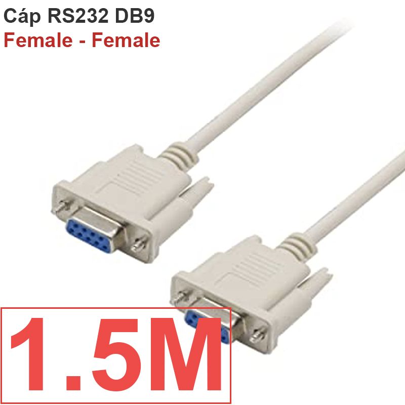  Cáp COM 9 RS232 nối thằng 2 cổng cái 1.5M 2M 3M 5M ... 30M 