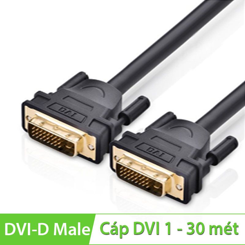  Cáp DVI 24+1 UGREEN 1M | 1.5M | 2M | 3M | 5M | 8M | 10M | 12M | 15M | 20M | 25M | 30M, chống nhiễu, Cáp DVI phụ kiện điện tử 