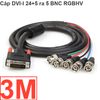 Cáp DVI-I 24+5 to RGBHV 5BNC 1.5M 3M 5M