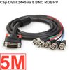 Cáp DVI-I 24+5 to RGBHV 5BNC 1.5M 3M 5M