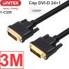 Cáp DVI-D 24+1 full 1080P Unitek 1.5M 3M 5M 10M 15M 20M