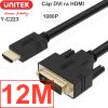 Cáp HDMI to DVI 24+1 UNITEK 1M-15M hỗ trợ full HD 1920*1080P, Cáp HDMI phụ kiện điện tử