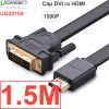 Cáp chuyển DVI sang HDMI dẹt mỏng UGREEN dài 1 mét đến 15 mét