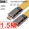 Cáp HDMI 2.0a 36Gbps dẹt mỏng Jasun JS010 hỗ trợ 4Kx2K 60FPS 3D 1M 1.5M 2M 3M 5M 8M 10M 12M 15M 20M