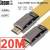 Cáp HDMI 2.0a 36Gbps dẹt mỏng Jasun JS010 hỗ trợ 4Kx2K 60FPS 3D 1M 1.5M 2M 3M 5M 8M 10M 12M 15M 20M