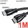 Cáp HDMI V2.1 8K@60Hz  HDR Ugreen 0.5M 1M 1.5M 2M 3M