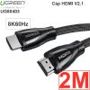 Cáp HDMI V2.1 8K@60Hz  HDR Ugreen 0.5M 1M 1.5M 2M 3M