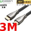 Cáp HDMI 2.0 4K60Hz Ultra HD vỏ Carbon đầu kim loại 1 mét đến 20 mét chính hãng Ugreen
