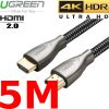 Cáp HDMI 2.0 4K60Hz Ultra HD vỏ Carbon đầu kim loại 1 mét đến 20 mét chính hãng Ugreen