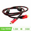 Cáp HDMI 1.5M đến 50M full HD1080P cáp tròn bọc lưới