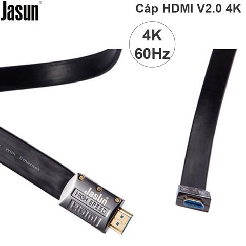 Cáp HDMI 2.0 mỏng dẹt Jasun 10 mét 4K ultra HD 60Hz