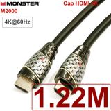  Cáp HDMI 2.0 4K60Hz Monster siêu chống nhiễu tốc độ cao 21.6Gbps 1M đến 15 mét 